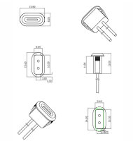 USB C Buchse Ladegerät Stecker